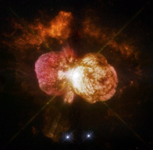 Éta Carinae, jedna z najhmotnejších a najžiarivejších známych hviezd