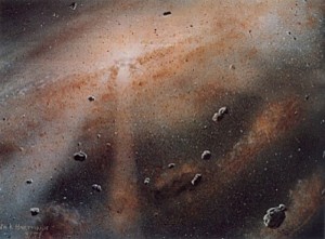 Umelecká predstava detailu protoplanetárneho disku