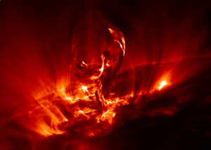 Vzplanutie v slnečnej fotosfére zaznamenané v oblasti extrémneho ultrafialového žiarenia